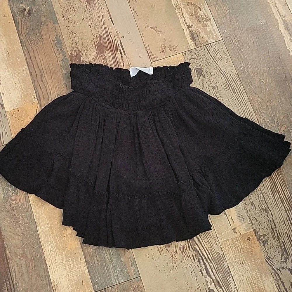 Big Water Blue Sky‎ Ruffle skirt Black Womens Medium